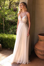 Off White A-Line Chffon Bridal Gown