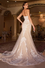 Off White Lace Mermaid Bridal Gown With Removable Sleeves
