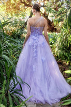 Lilac Leila One-Shoulder Lace Gown