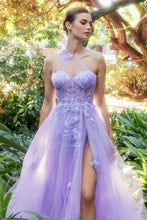 Lilac Leila One-Shoulder Lace Gown