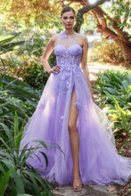Lilac Leila One-Shoulder Lace Gown