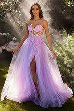 Lavender Off The Shoulder A-Line Gown