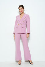 Pink Gold Button Double-breasted Tailored Blazer