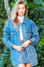 Blue Oversize Trucker Denim Jacket