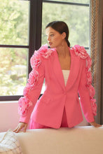 Barbie Pink 3D Big Flower Trim Blazer