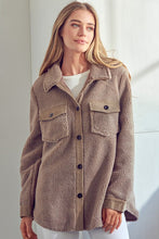 Mocha Plus Sherpa Fleece Shacket