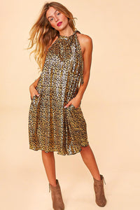 Gold Dot Foil Babydoll Hacci Knit Dress Aquarius Brand Gold Dot Foil Babydoll Hacci Knit Dress Aquarius Brand