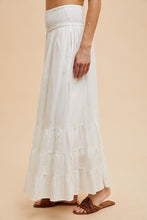 Off-White Smocked Ruffled Skirt