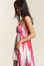 Fuchsia Combo Braided Spaghetti Strap Maxi Top With Shorts