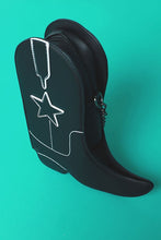 Black Western Style Cowboy Boots Chain Cross Purse