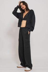 Black Accent Cargo Sweatpants