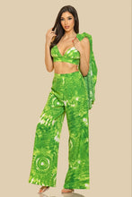 Green Combo Combo Kasey 3 Piece Tie Dye Pant Set