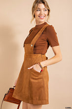 Camel Sueded Overall Skirt