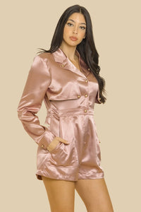 Mauve Jacket Style Romper