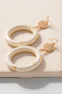 Donut Wood Hoop Earrings