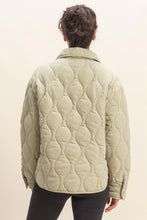 Sage Green Quilted Half Zip High Neck Pullover