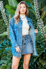 Blue Oversize Trucker Denim Jacket