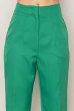 Green Straight Leg Cropped Pants