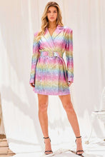 Pink Multi Rainbow Jacket Dress