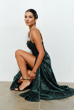 Hunter Floral Jacquard Satin Corset-style Maxi Dress