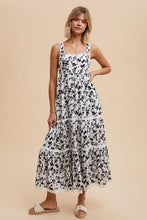 Creme Floral Print Maxi Dress