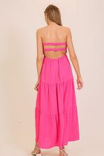Hot Pink Brunch Babe Cutout Airflow Maxi Dress