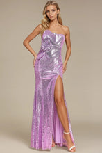 Violet Big Flower Mermaid Maxi Dress