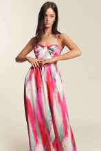 Fuchsia Combo Braided Spaghetti Strap Maxi Top With Shorts