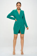Green Celena Blazer Mini Dress