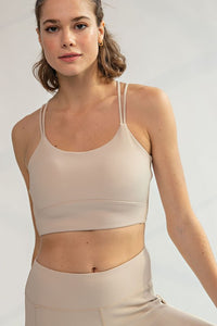 Seashell Plus Size Nylon Rib Sports Bra