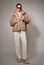 Tan Two Tone Faux Fur Jacket