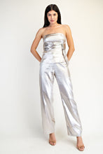 Silver Foiled Crepe Pants