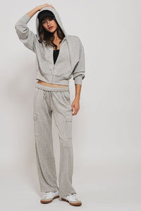 Lt H Grey Accent Cargo Sweatpants