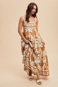 Bran Resort Border Print Maxi Dress
