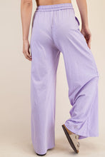 Lavender Cotton Slub Lounging Wide Pant