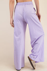 Lavender Cotton Slub Lounging Wide Pant