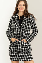 Black Feeling Myself Checkered Double-Button Blazer