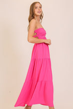 Hot Pink Brunch Babe Cutout Airflow Maxi Dress