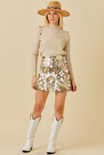 Taupe Shoulder Button Long Sleeve Sweater