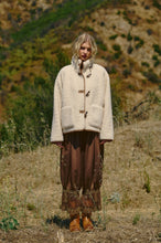 Butter Cream Oversized Sherpa Toggle Button Jacket