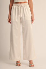 Ivory Noa Satin Drawstring Pants