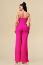 Neon Pink Side Ruffle Accented Jumpsuits