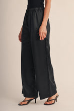 Black Noa Satin Drawstring Pants