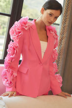 Barbie Pink 3D Big Flower Trim Blazer