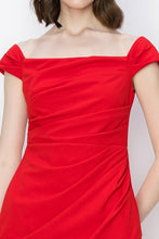Red Fringe Bateau Neck Stretch Mini Dress