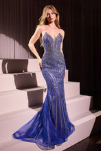 Royal Strapless Embellished Mermaid Gown