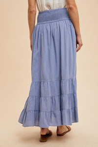 Future Dusk Smocked Ruffled Skirt