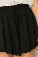 Black My Flare Paper Bag Waist Shorts