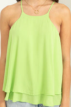 Chartreuse Modern Madness Sleeveless Halter Top