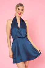 Navy New Halter Mini Dress